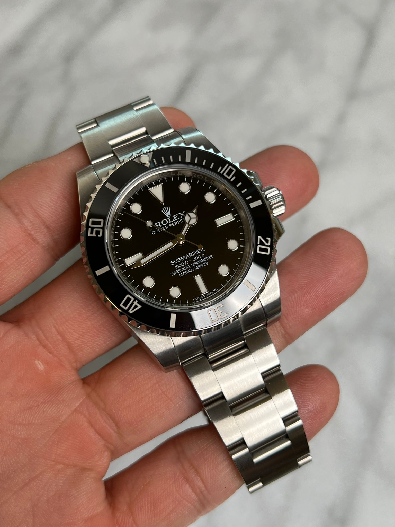 2014 114060 Submariner no date Pre owned and Polished Complete