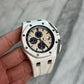 N/A 26402CB.OO.A010CA.01 White Ceramic Offshore Chrono Preowned Watch/Archives/Box/Booklets/Service Card - No Original Warranty