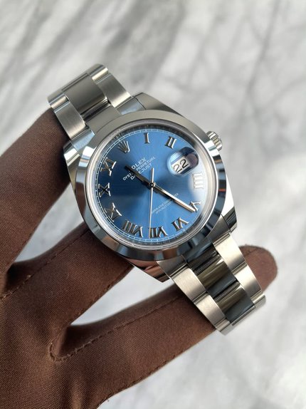 2022 126300 Datejust 41 blue roman oyster new complete