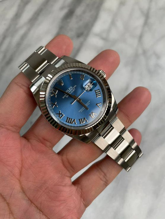 2023 126334 Datejust 41 Blue Roman Oyster new complete