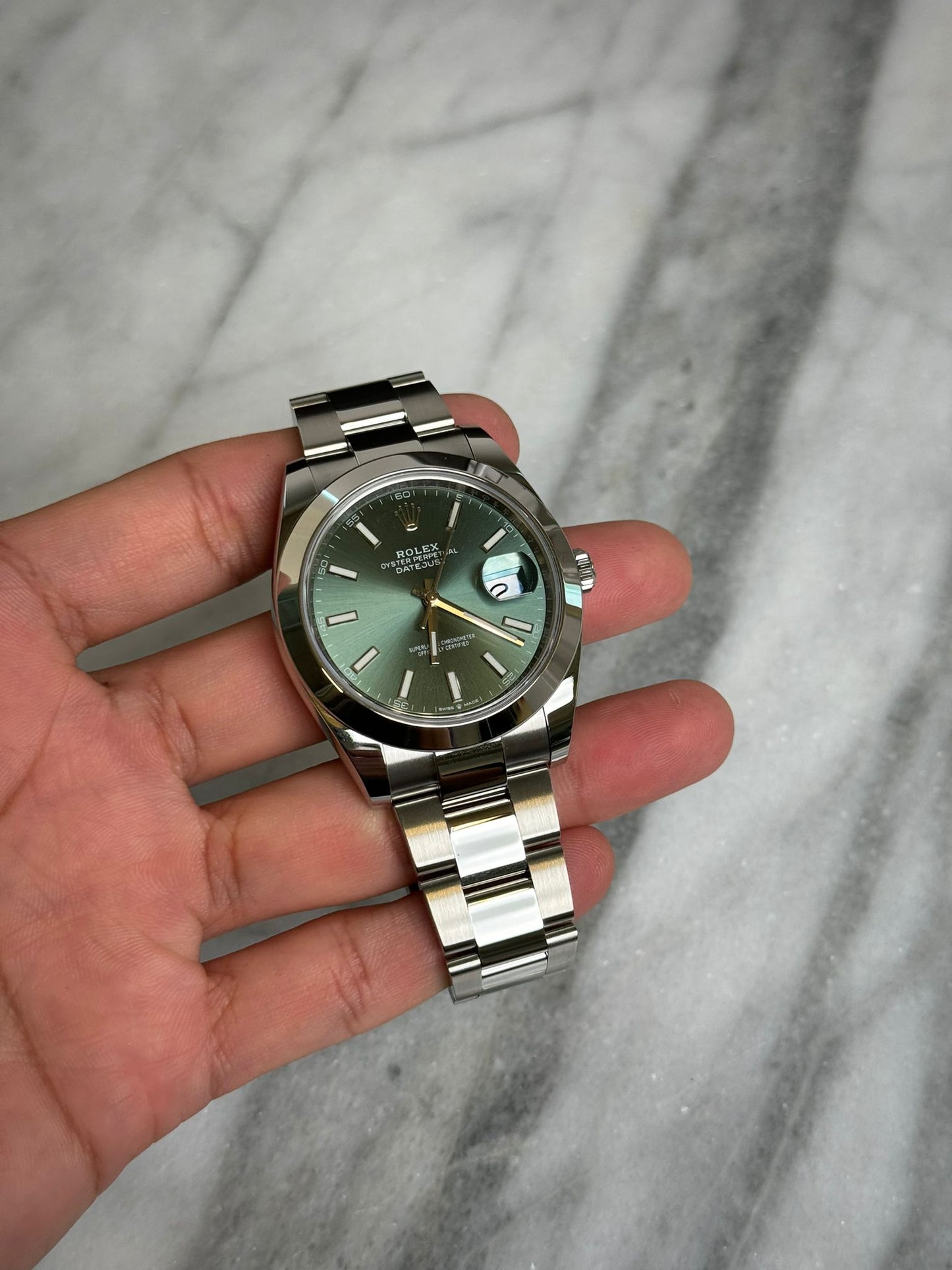 2024 126300 Datejust 41 mint green oyster new complete