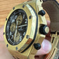 N/A 26007BA.OO.D088CR.01 Black YG on Leather "Arnold Schwarzenegger" Preowned Watch Only